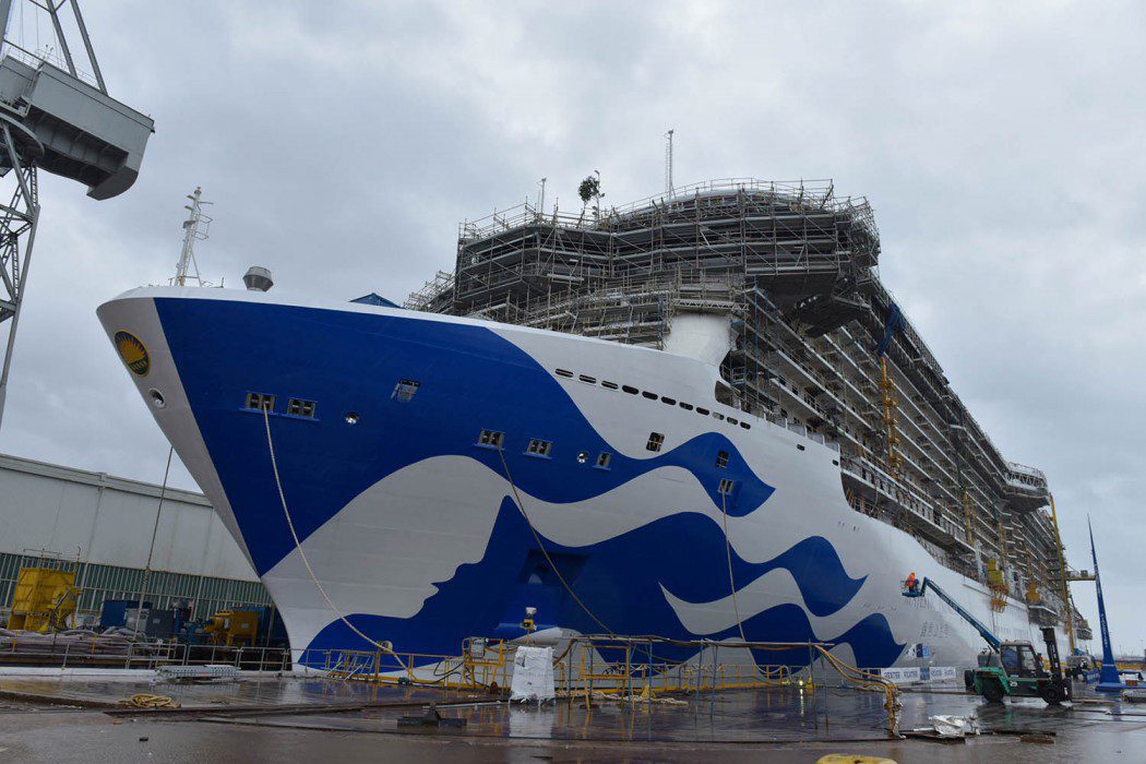 Princess Cruises has revealed its new livery on Majestic Princess, its 