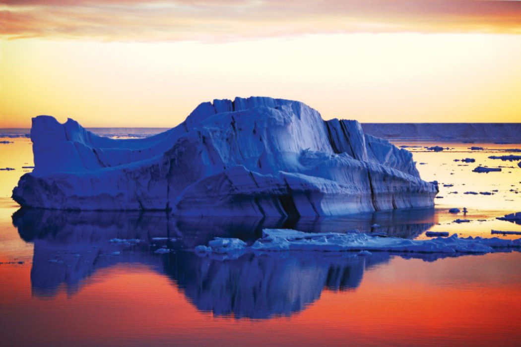Sunset at the Weddell Sea which was part of Shackleton’s voyage