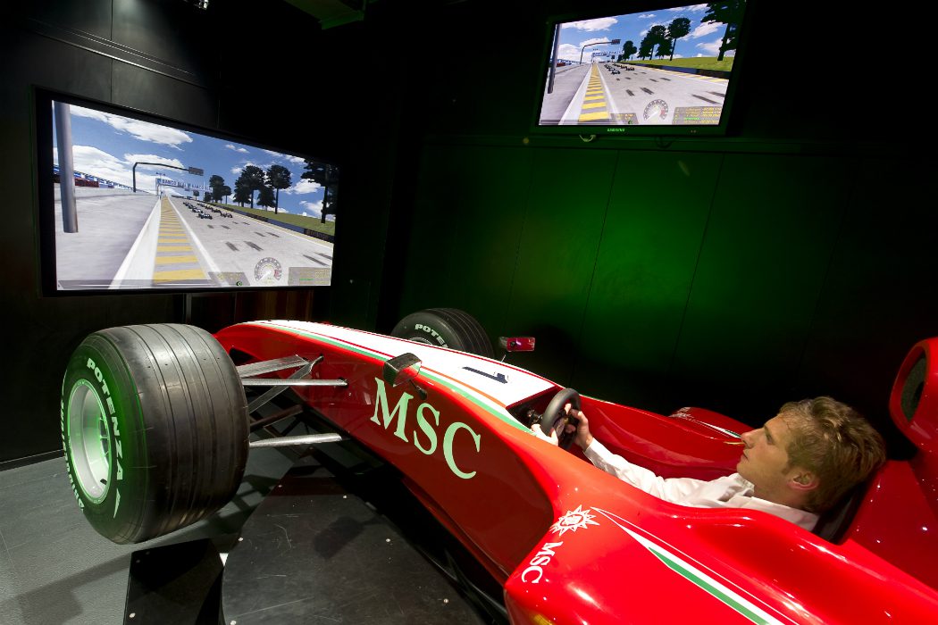 The F1 simulator on board MSC