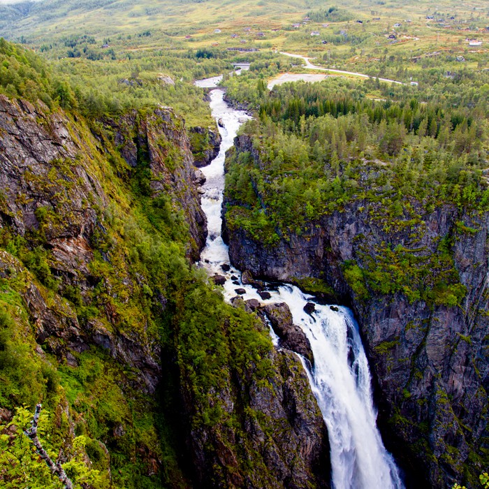 The Vøringsfossen waterfall in Eidfjord