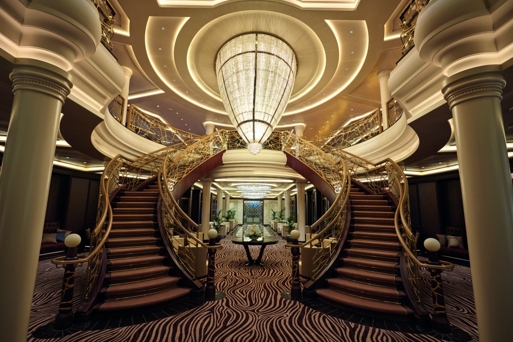 The atrium on board Regent Seven Seas