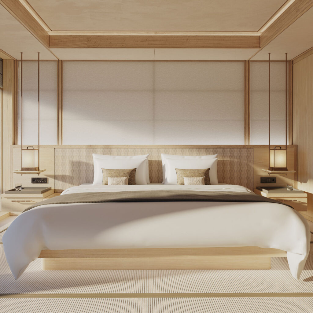 Amangati deluxe suite bedroom with sea view