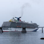 Carnival Spirit cruise ship delayed by fog while approaching Mobile Cruise Terminal