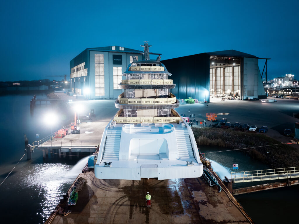 Oceanco Project Y729 Moves Out