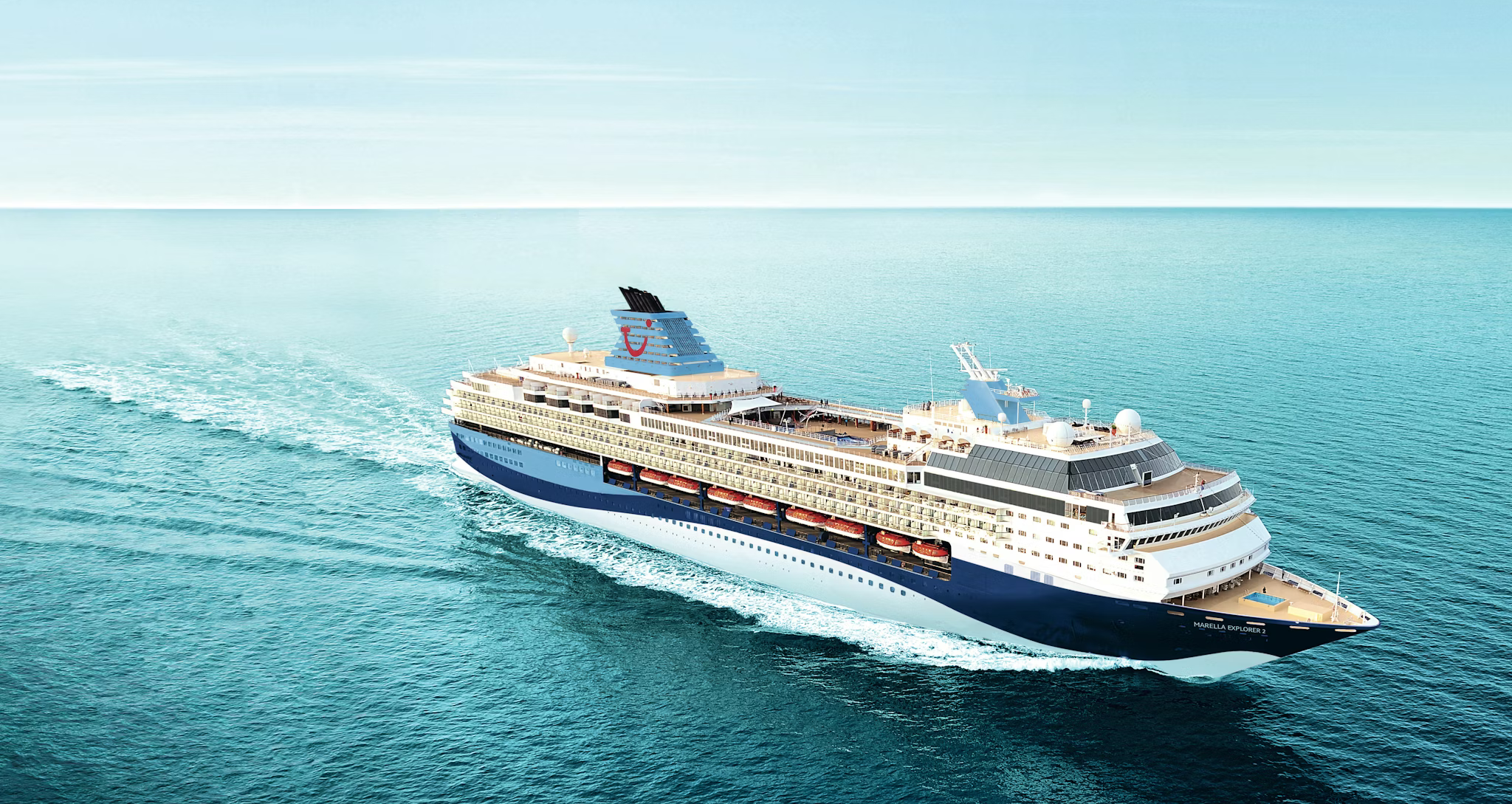 Marella Explorer 2 cruise ship sailing in open sea, marking 30 years of service