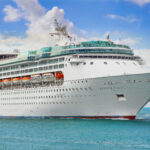 Brilliance of the Seas docked in the Mediterranean