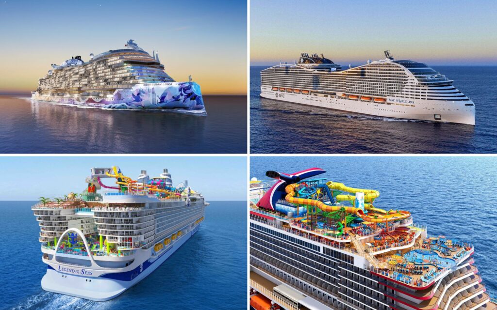 Cruise industry growth with new mega cruise ships from Royal Caribbean, MSC and Norwegian