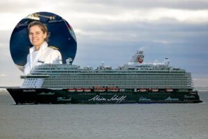 Kira Schikorr becomes TUI Cruises’ first female captain, marking a historic milestone at sea.