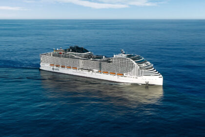 MSC cruise ship sailing in the Atlantic Ocean ahead of 2027–28 South America crossings