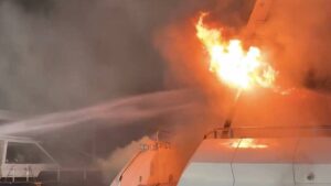 Fire engulfs luxury yachts at Sydney’s Spit Marina during overnight blaze