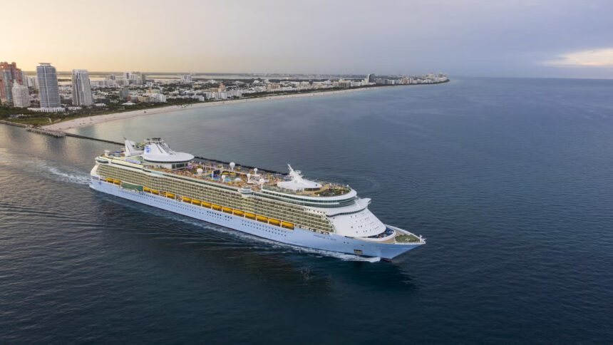 Freedom of the Seas cruise ship sailing in the Caribbean after itinerary change