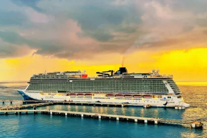 Norwegian Gem docked at Great Stirrup Cay during a Bahamas cruise itinerary change