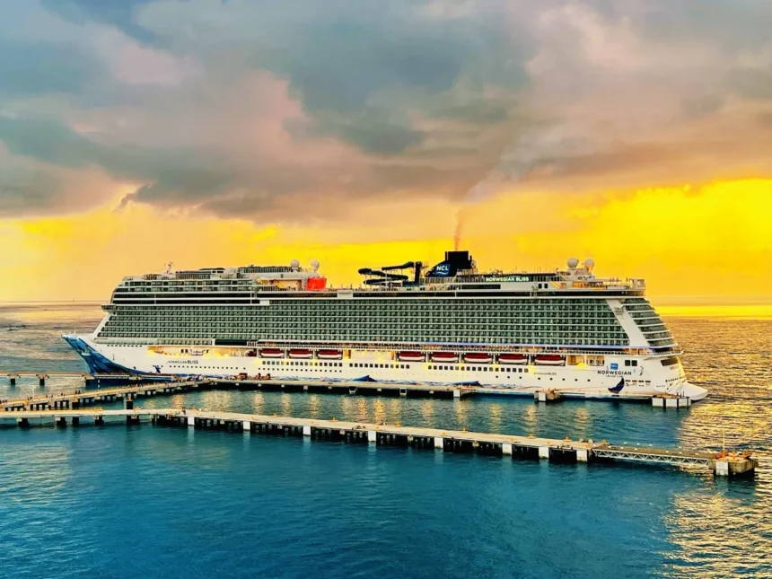 Norwegian Gem docked at Great Stirrup Cay during a Bahamas cruise itinerary change