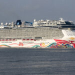 Norwegian Joy docked at PortMiami ahead of theme cruises
