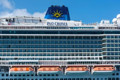 P&O Cruises ship sailing from Southampton during Shine at Sea agent training cruise