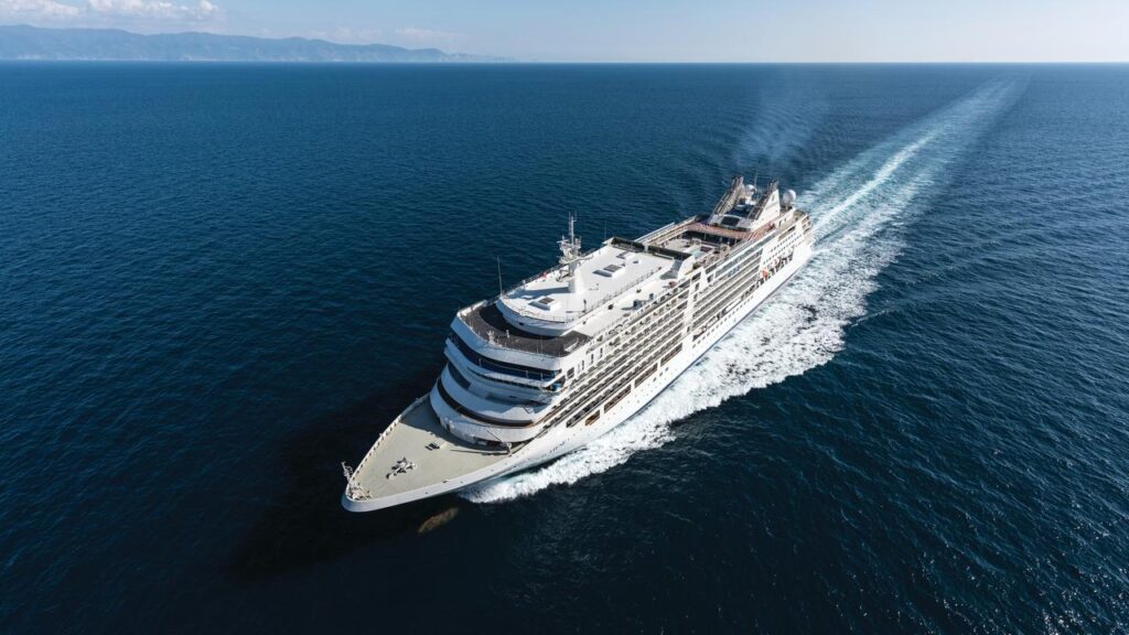 Silversea Cruises’ Silver Muse sailing at sea after completing drydock upgrades and capacity expansion