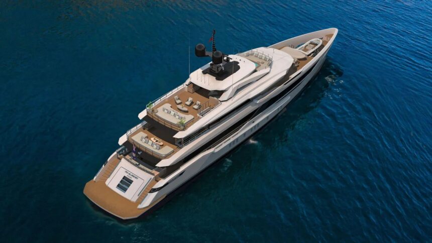 52m Bilgin 170 luxury superyacht exterior profile at sea