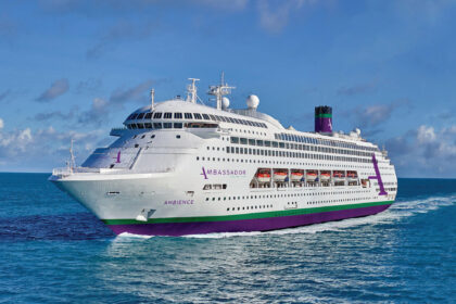 Ambassador Cruise Line’s Ambience cruise ship sailing on a 40-day Caribbean voyage from Tilbury