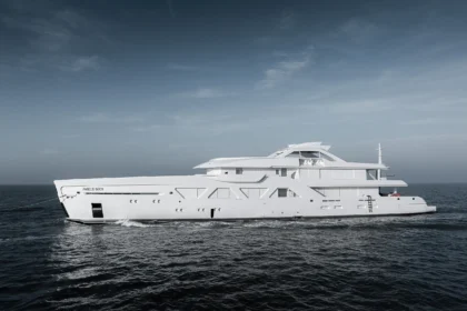 Amels 6009 superyacht launched by Damen Yachting during sea trials phase