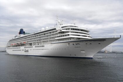 Asuka II cruise ship celebrating 20 years of service during Asia anniversary voyage