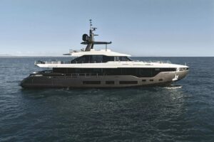 New-build Azimut Grande 36 Metri superyacht under construction in Italy