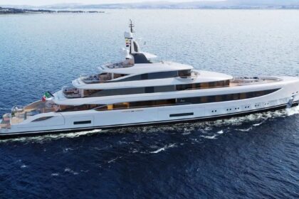 Benetti B.Now 67M hybrid superyacht launch in Livorno