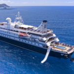 Blue Zephyr small cruise ship sailing through the Greek Isles