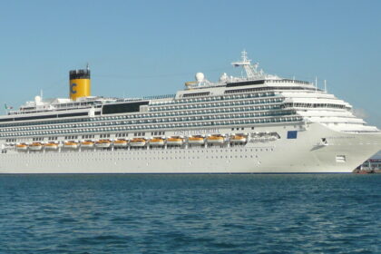 Costa Cruises Valentine’s Day sale cruise ship with romantic ocean sunset