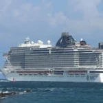 MSC Splendida cruise ship sailing in the Mediterranean Sea