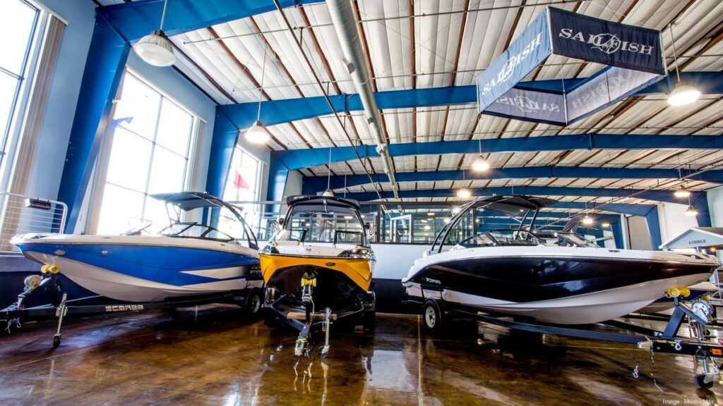 MarineMax marina and yacht dealership operations in Clearwater Florida
