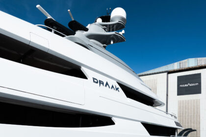 Superyacht Draak following completion of rebuild at Oceanco shipyard